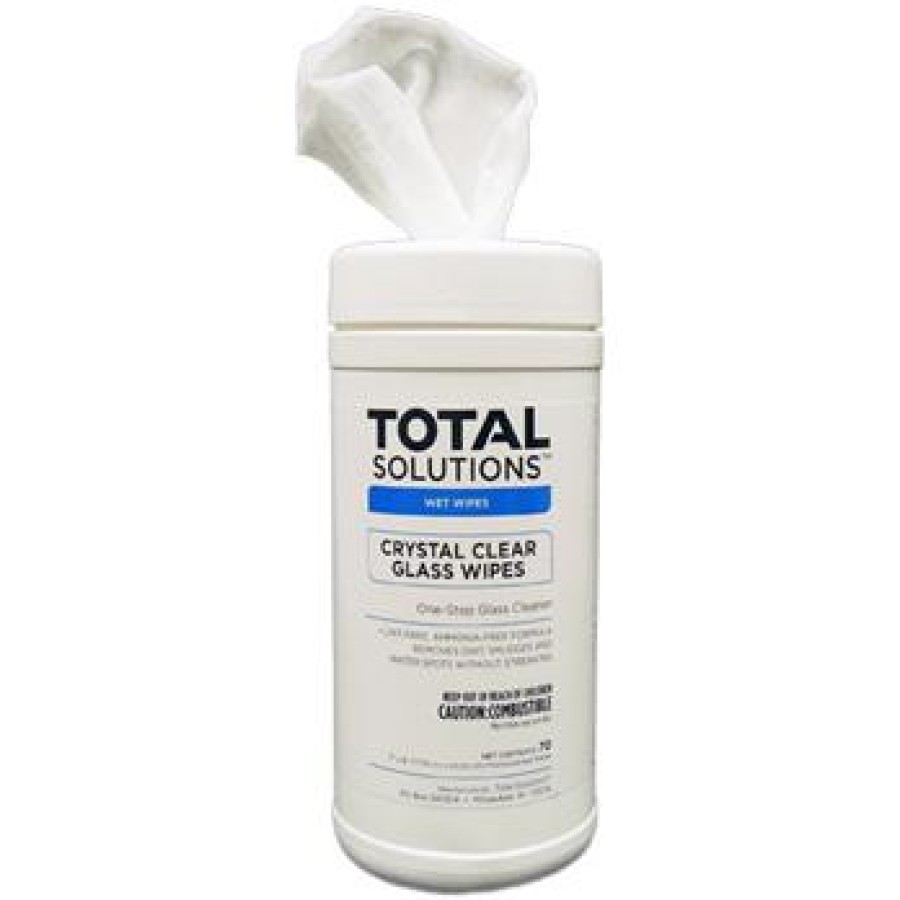 Glass Cleaner - Crystal Clear Glass Wipes (6 Cans per Case)
