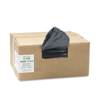 TRASH BAGS TRASH BAGS - Recycled Can Liners, 56 gal, 1.25 mil, 43 x 48, Black, 100/CartonEarthsense 