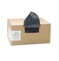 TRASH BAGS TRASH BAGS - Recycled Can Liners, 55-60 gal, 1.25 mil, 38 x 58, Black, 100/CartonEarthsen