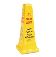 Wet Floor Sign Wet Floor Sign - Rubbermaid  Commercial Multilingual Safety ConeCAUTION,25" CONE,YWFo