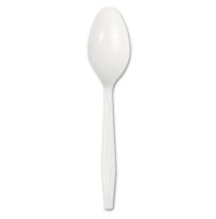 PLASTIC SPOONS PLASTIC SPOONS - Full-Length Polystyrene Cutlery, Teaspoon, WhiteBoardwalk  Full-Leng