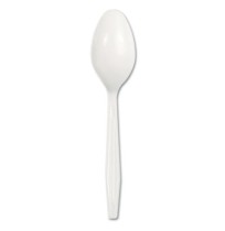 PLASTIC SPOONS PLASTIC SPOONS - Full-Length Polystyrene Cutlery, Teaspoon, WhiteBoardwalk  Full-Leng