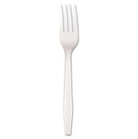 PLASTIC FORKS PLASTIC FORKS - Full Length Polystyrene Cutlery, Fork, White, 100/BoxBoardwalk  Full-L