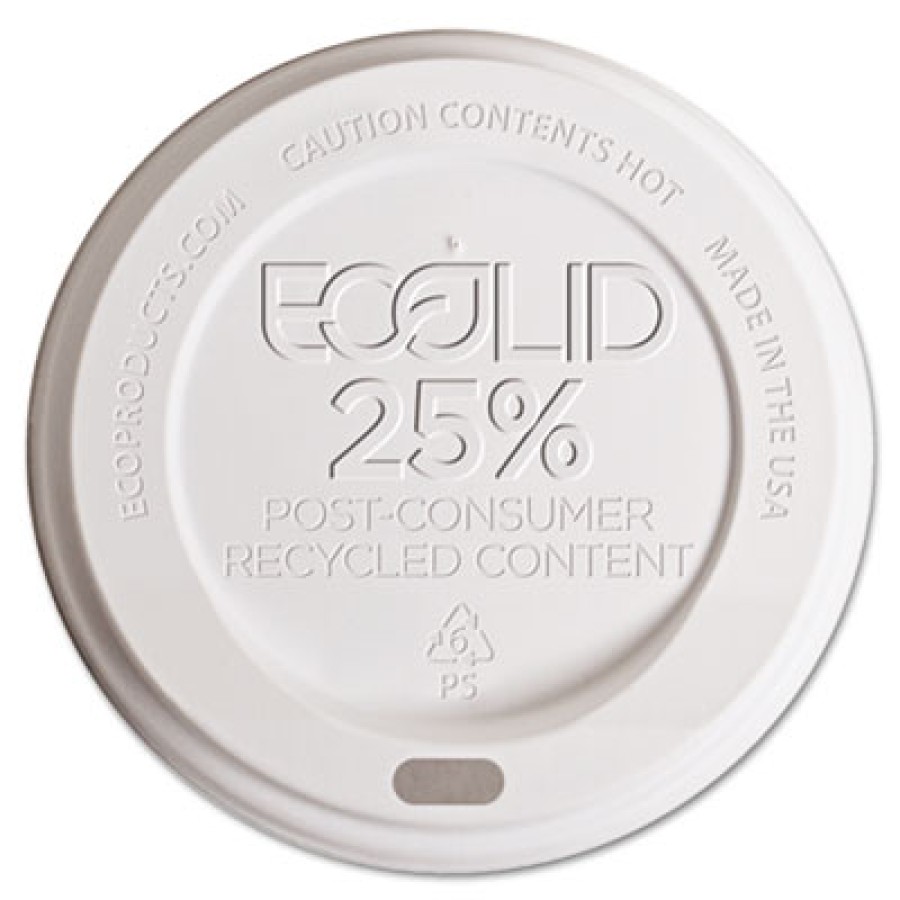 HOT CUP LIDS HOT CUP LIDS - Eco-Lid 25% Recycled Content Hot Cup Lid, Fits 8 oz CupsEco-Products  Ec