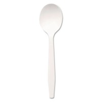 PLASTIC SPOONS PLASTIC SPOONS - Plastic Tableware, Mediumweight Soup Spoons, WhiteStrong, shatter-re