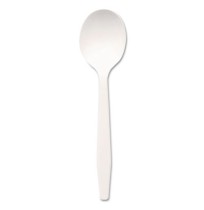 PLASTIC SPOONS PLASTIC SPOONS - Plastic Tableware, Mediumweight Soup Spoons, WhiteStrong, shatter-re