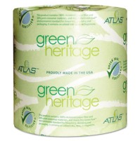 TOILET PAPER TOILET PAPER - Green Heritage Bathroom Tissue, 1-Ply Sheets, WhiteAtlas Paper Mills Gre