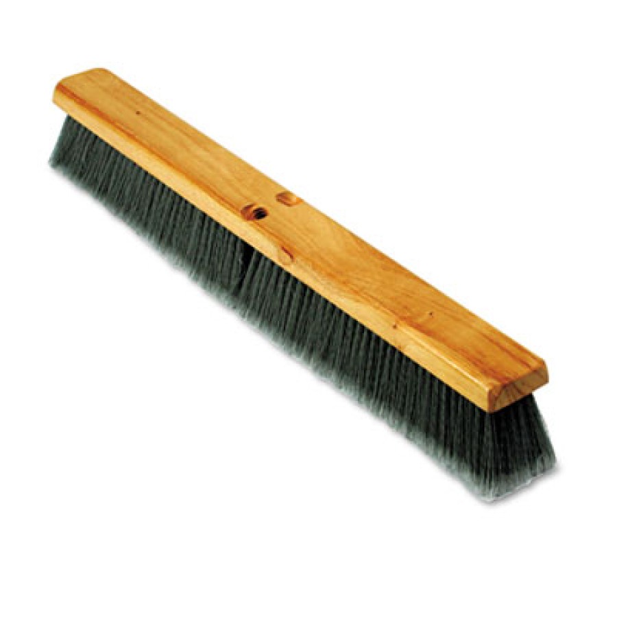 PUSH BROOM PUSH BROOM - Floor Brush Head, 3" Gray Flagged Polypropylene, 24"Boardwalk  Floor Brush H