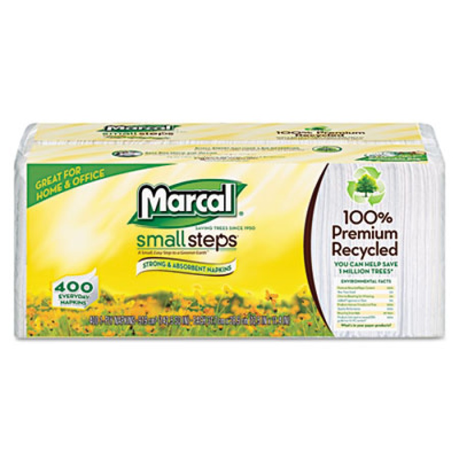 Napkin Napkin - Marcal  Small Steps  100% Premium Recycled Luncheon NapkinsNAPKINS,LUNCH,400/PKLunch