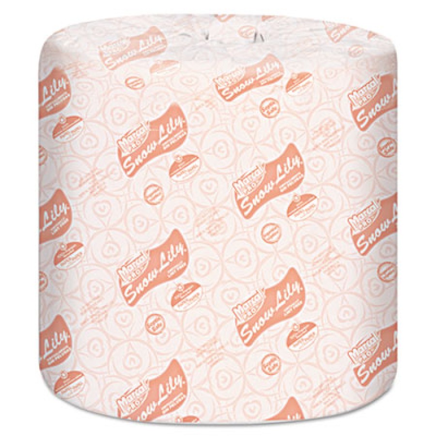 TOILET PAPER TOILET PAPER - Snow Lily 100% Recycled Bath Tissue, 2-Ply, White, 4.3 x 3.66, 336/RollM