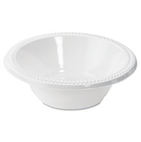 PLASTIC BOWLS PLASTIC BOWLS - Plastic Bowls, 12 Ounces, White, Round, 125/PackBoardwalk  Hi-Impact P