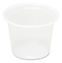 SOUFFLE CUPS SOUFFLE CUPS - Plastic Souffl  Cups, 1 oz., Translucent, 200/BagBoardwalk  Plastic Souf