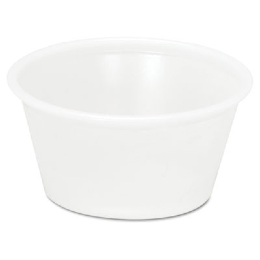 SOUFFLE CUPS SOUFFLE CUPS - Plastic Souffl  Cups, 2 oz., Translucent, 200/BagBoardwalk  Plastic Souf