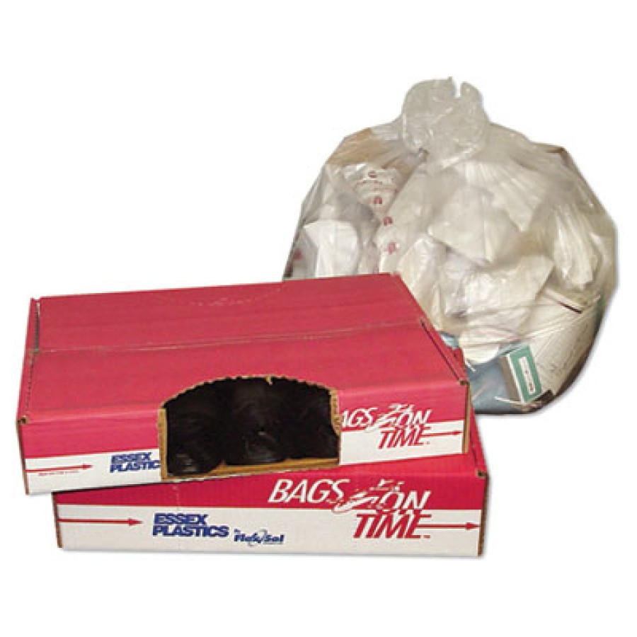 TRASH CAN LINERS TRASH CAN LINERS - High-Density Can Liners, 24 x 33, 15-Gallon, 8 Micron, Clear, 50