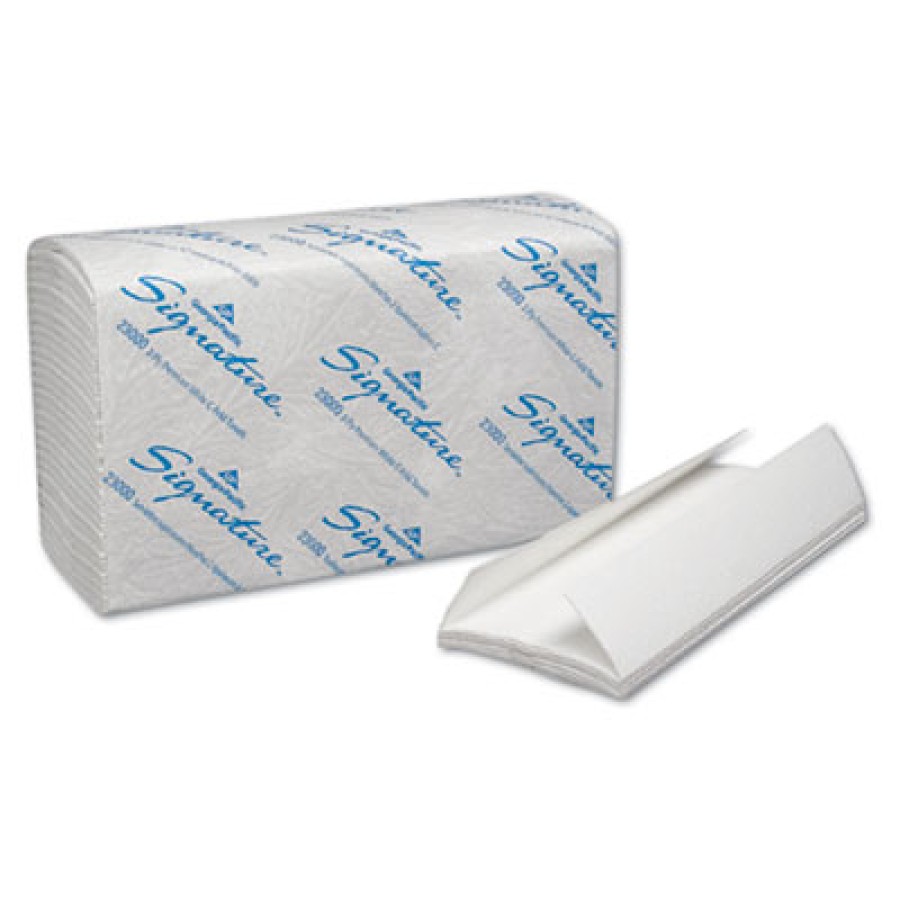 Paper Towel Paper Towel - Signature  Two-Ply Folded Paper TowelsTWL,C-FLD,2PLY,WHI,120/PKTwo-Ply Pre