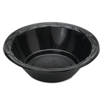 PLASTIC BOWLS PLASTIC BOWLS - Silhouette Plastic Dinnerware, Bowl, 12 oz, Black, 125/PackGenpak  Sil