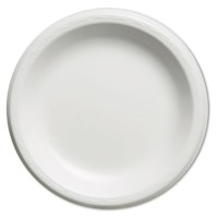 FOAM PLATES FOAM PLATES - Elite Laminated Foam Plates, 8.88 Inches, White, Round, 125/PackGenpak  El