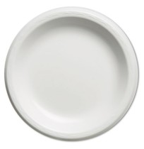 FOAM PLATES FOAM PLATES - Elite Laminated Foam Plates, 8.88 Inches, White, Round, 125/PackGenpak  El