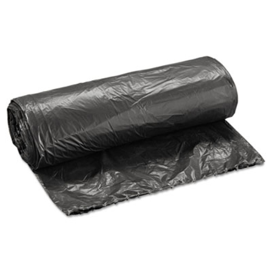GARBAGE BAGS GARBAGE BAGS - Light-Grade Can Liners, 24 x 32, 16-Gallon, .35 Mil, Black, 25/RollBoard
