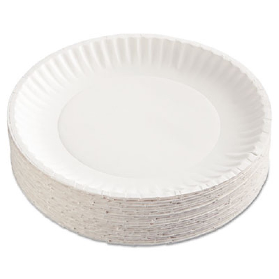 PAPER PLATE | PAPER PLATE | 12/100'S - C-GREEN LABEL PPR PLT  9IN WHI 