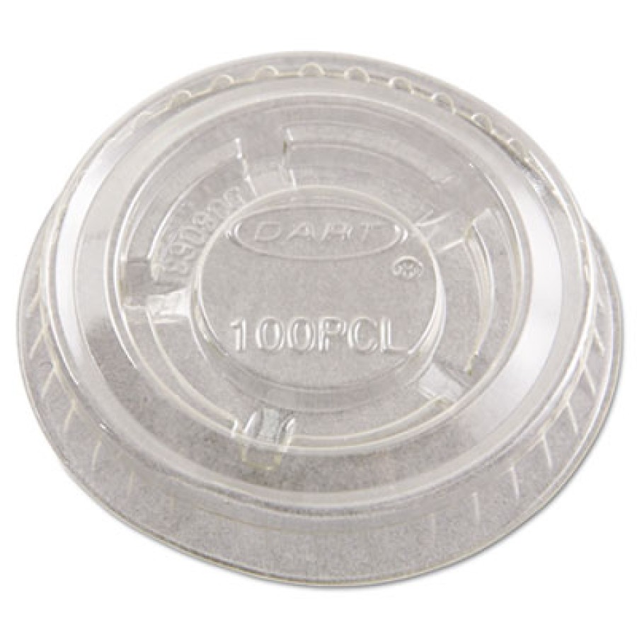 SOUFFLE CUP LIDS SOUFFLE CUP LIDS - Portion Cup Lids for 1/2-1 oz Containers, Clear, 125/SleeveDart 
