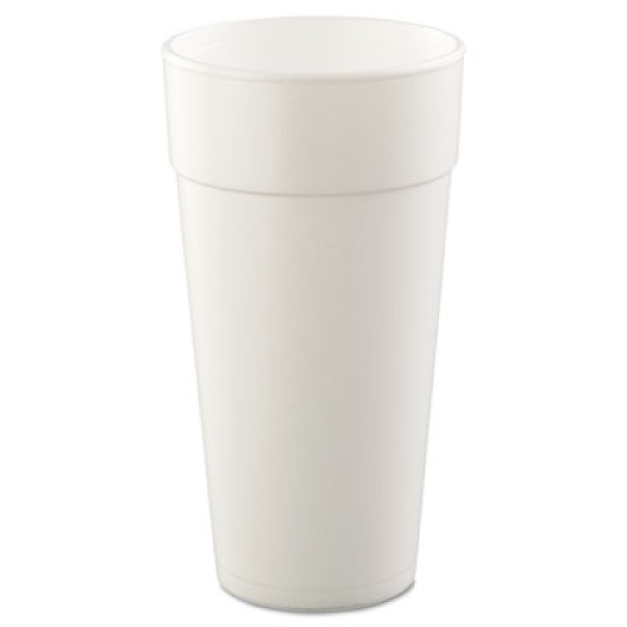 STYROFOAM CUPS STYROFOAM CUPS - Foam Cups, Hot/Cold, 24 oz., White, 25/BagDart  Drink Foam CupsC-FOA