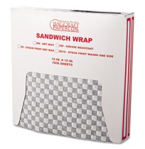 Sandwich Wrap Sandwich Wrap - Bagcraft Papercon  Grease-Resistant Paper Wrap/LinersPAPER,WRAP,CHCKR,