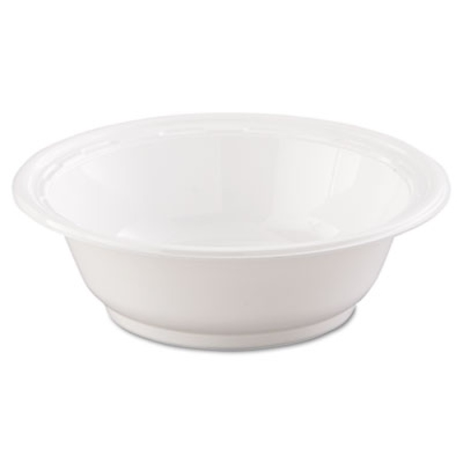 PLASTIC BOWLS PLASTIC BOWLS - Plastic Bowls, 10-12 Ounces, White, Round, 125/PackDart  Famous Servic