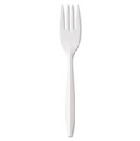 PLASTIC FORKS PLASTIC FORKS - Medium-Weight Cutlery, 6 1/4", Fork, WhiteGEN Medium-Weight CutleryC-P