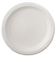 PLASTIC PLATES PLASTIC PLATES - Plastic Plates, 9 Inches, White, Round, Lightweight, 125/PackChinet 