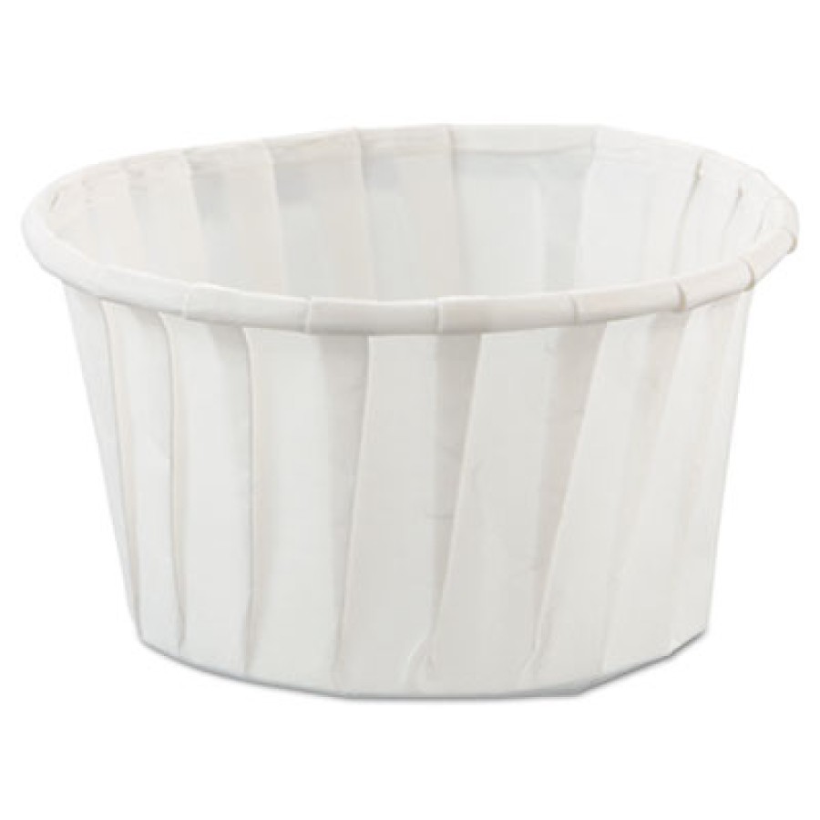 SOUFFLE CUPS SOUFFLE CUPS - Treated Paper Souffl  Portion Cups, 4 oz., White, 250/BagSOLO  Cup Compa