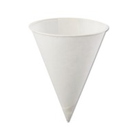 PAPER CUPS PAPER CUPS - Poly-Bag Rolled-Rim Paper Cone Cups, 4oz, WhiteKonie  Paper Cone CupsC-RLLD 