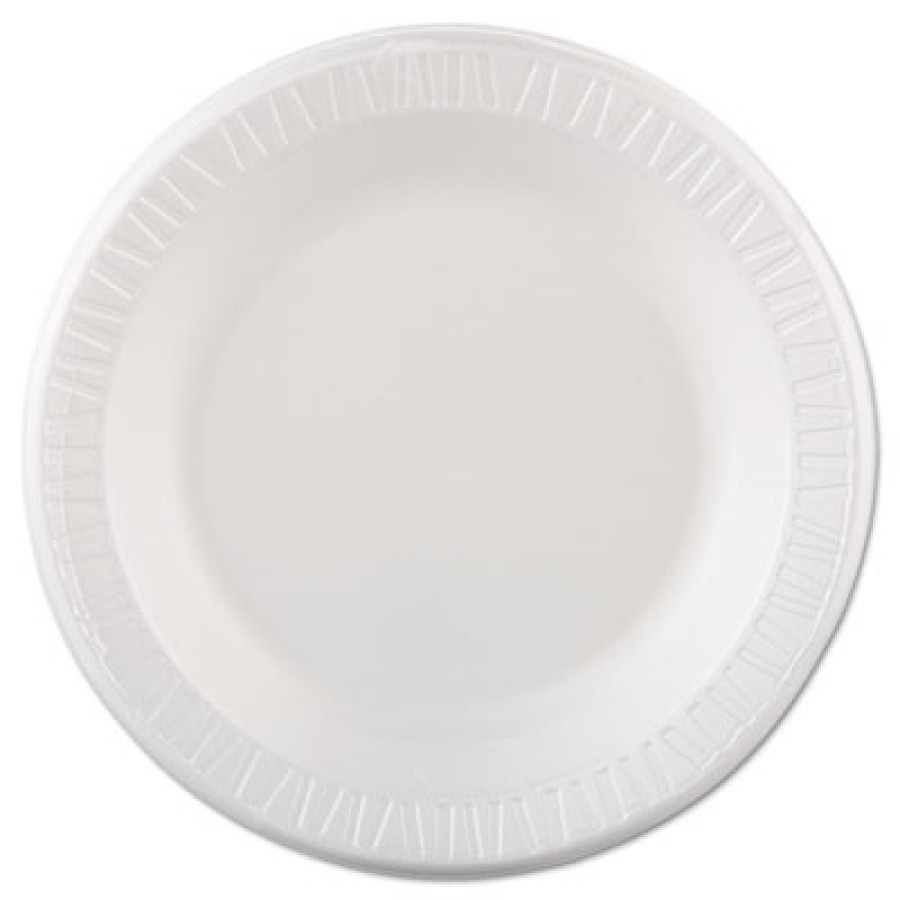 FOAM PLATES FOAM PLATES - Foam Plastic Plates, 10 1/4 Inches, White, Round, 125/PackDart  Quiet Clas