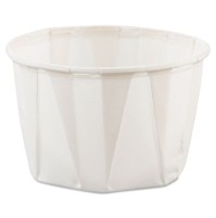 SOUFFLE CUPS SOUFFLE CUPS - Treated Paper Souffl  Portion Cups, 2 oz., White, 250/BagSOLO  Cup Compa