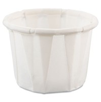 SOUFFLE CUPS SOUFFLE CUPS - Treated Paper Souffl  Portion Cups, 1/2 oz., White, 250/BagSOLO  Cup Com