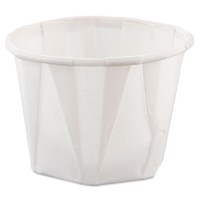 SOUFFLE CUPS SOUFFLE CUPS - Treated Paper Souffl  Portion Cups, 1 oz., White, 250/BagSOLO  Cup Compa
