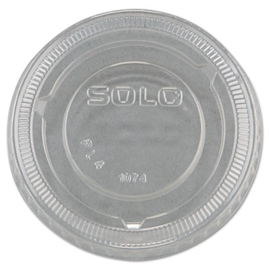 SOUFFLE CUP LIDS SOUFFLE CUP LIDS - No-Slot Plastic Cup Lid, 3.25-9oz Cups, Clear, 20 Sleeves of 125