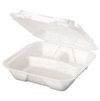 Hinged Container Hinged Container - Genpak  Foam Hinged Carryout ContainersCNTNR,FOAM HING,3C,WH,200