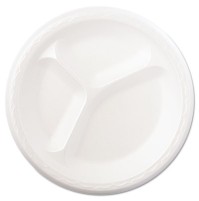 FOAM PLATES FOAM PLATES - Celebrity Foam Dinnerware, 8.88", 3-C Plate, WhiteGenpak  Celebrity Foam D