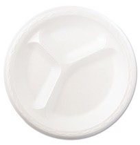 FOAM PLATES FOAM PLATES - Celebrity Foam Dinnerware, 8.88", 3-C Plate, WhiteGenpak  Celebrity Foam D