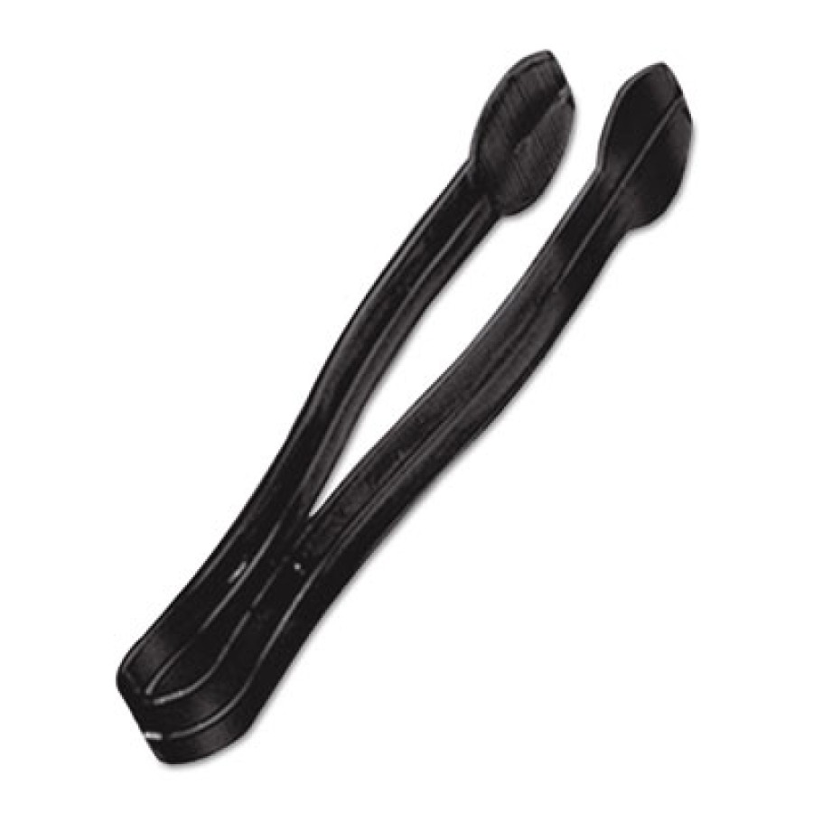 Black Plastic Tongs, 9" Long, 48/Case