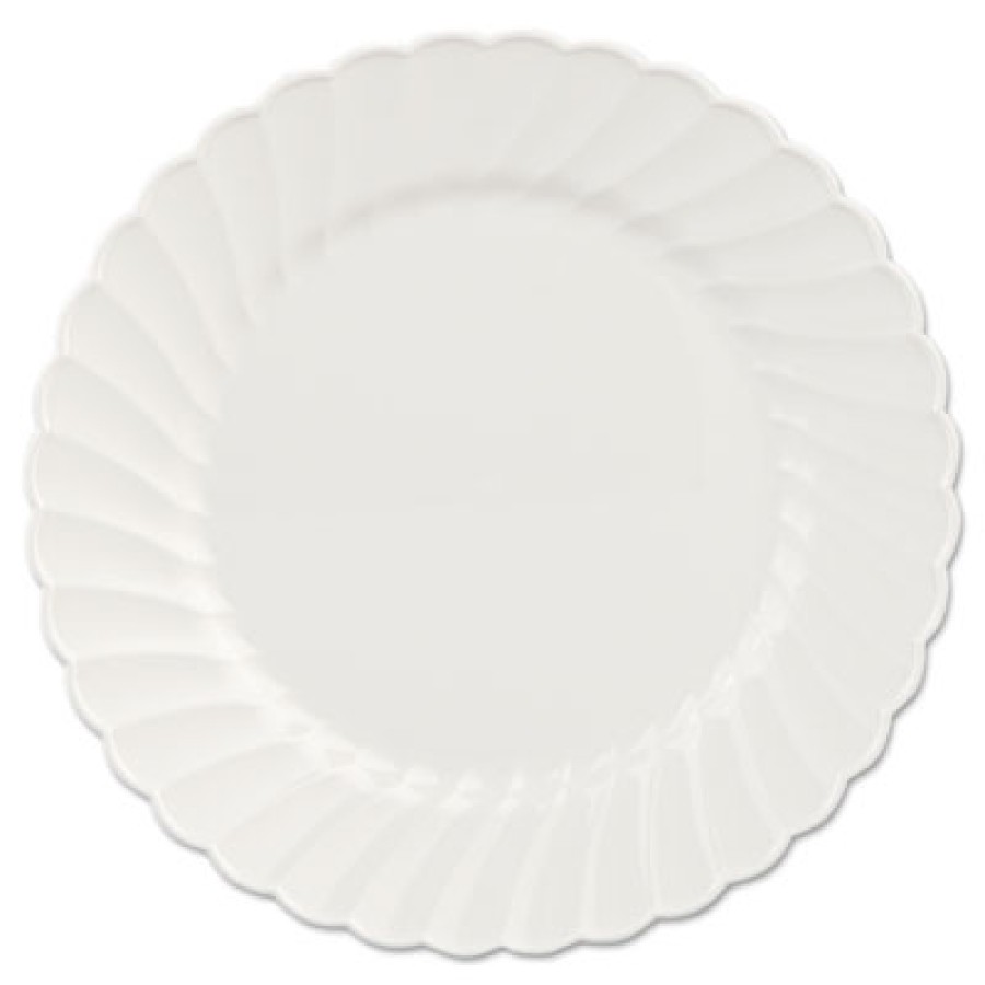 PLASTIC PLATES PLASTIC PLATES - Classicware Plates, Plastic, 6 in, WhiteWNA Classicware  Plastic Din
