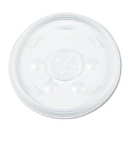 SLOTTED CUP LIDS SLOTTED CUP LIDS - Plastic Lids, for 16-oz. Hot/Cold Foam Cups, Slip-Thru Lid, Whit