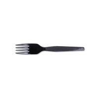 PLASTIC FORKS PLASTIC FORKS - Plastic Tableware, Heavy Mediumweight Forks, BlackStrong, shatter-resi