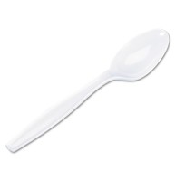 PLASTIC SPOONS PLASTIC SPOONS - Plastic Tableware, Heavyweight Teaspoons, WhiteDixie  Plastic Cutler