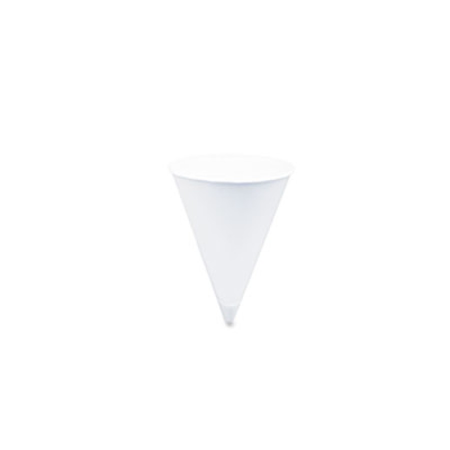 PAPER CUPS PAPER CUPS - Cone Water Cups, Cold, Paper, 4 oz, WhiteSOLO  Cup Company Cone Water CupsC-