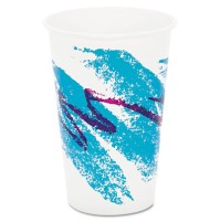PAPER CUPS PAPER CUPS - Jazz Waxed Paper Cold Cups, 16 oz, Tide DesignSOLO  Cup Company Jazz  Waxed 