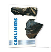 GARBAGE BAGS GARBAGE BAGS - Light-Grade Can Liners, 17 x 17, .35 Mil, 4-Gallon, Black, 50/RollBoardw