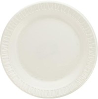 FOAM PLATES FOAM PLATES - Foam Plastic Plates, 6 Inches, White, Round, 125/PackDart  Quiet Classic  