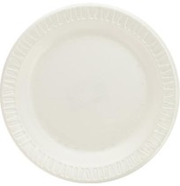 FOAM PLATES FOAM PLATES - Foam Plastic Plates, 6 Inches, White, Round, 125/PackDart  Quiet Classic  